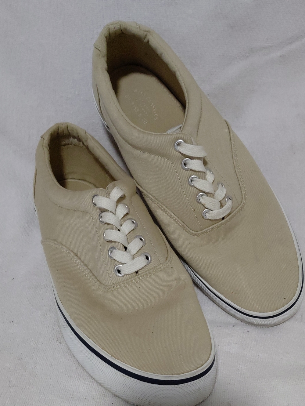 Bass Men's Casual Canvas Sneakers in Beige